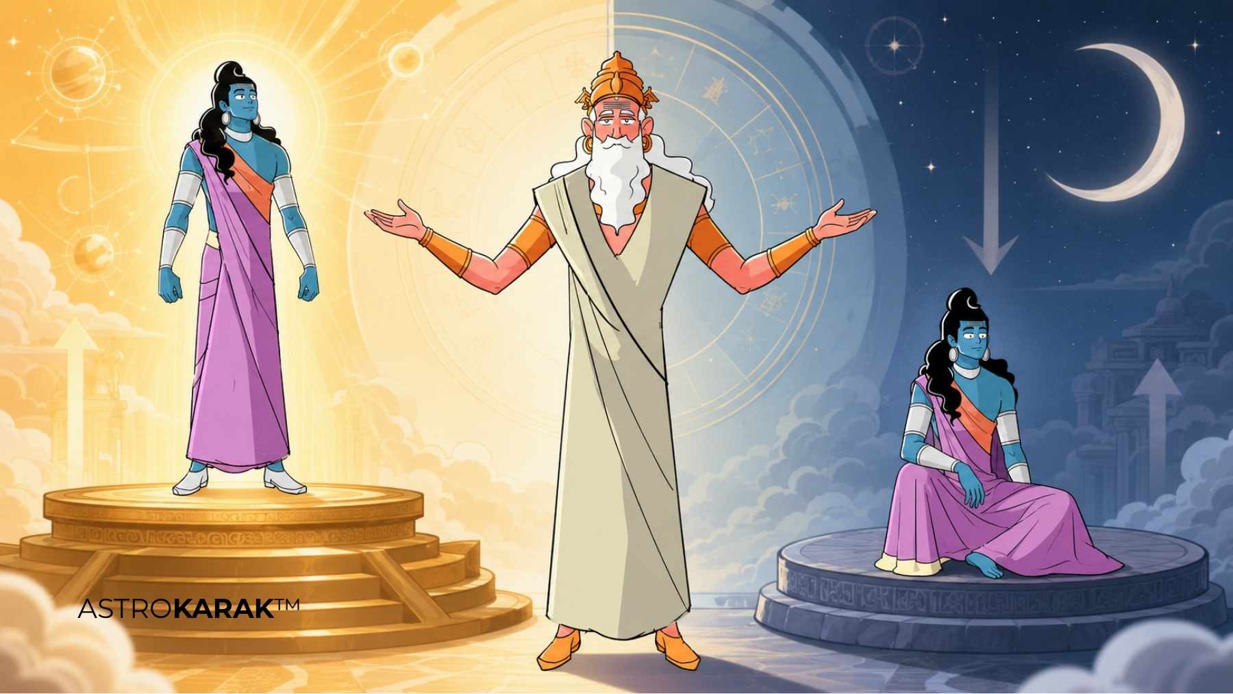 Exaltation and Debilitation of Planets in Vedic Astrology