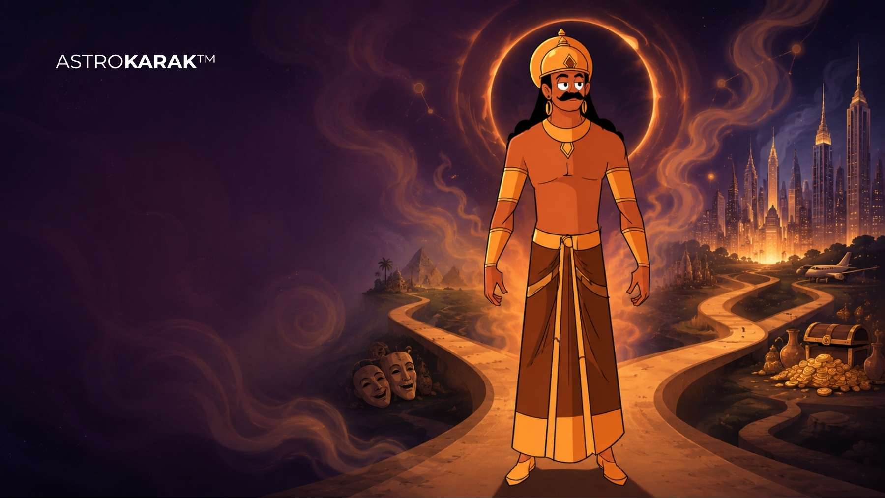 Rahu in Vedic Astrology: The Graha of Amplification, Desire, and Unconventional Achievement